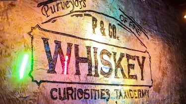 a sign that says,'the name of the bar