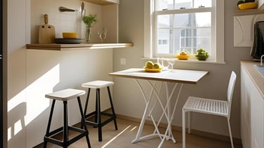 small kitchen decoration with foldable