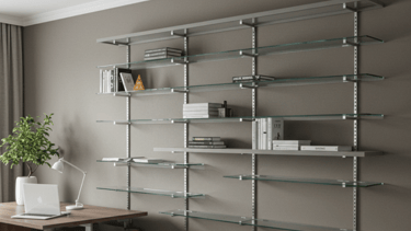 Wall Glass Shelves in Your Study