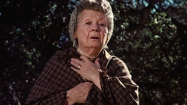 Queenie Smith as Mrs. Whipple from Little House on the Prairie