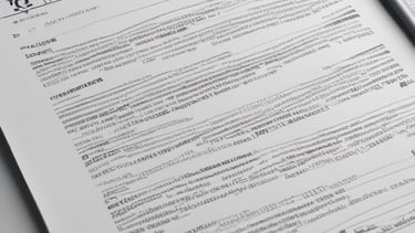 Close-up of hands reviewing legal documents with a translator present