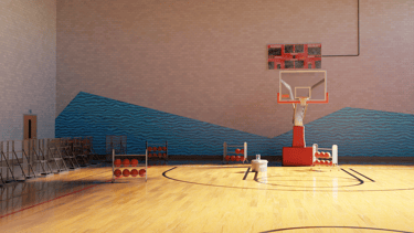 Meia quadra de basquete desenvolvida por Helldise Design