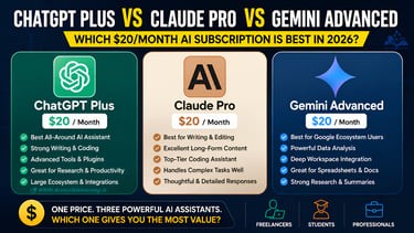 Which AI Assistant Is Worth Paying For? ChatGPT Plus vs Claude Pro vs Gemini Advanced