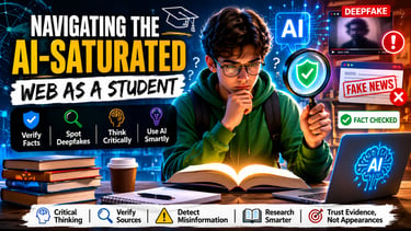 Navigating the AI-Saturated Web as a Student: How to Verify Facts, Spot Deepfakes, and Research Smar