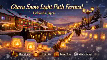 Otaru Snow Light Path Festival Guide: Otaru Canal Lights, Temiya Line & Travel Tips