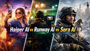 Haiper AI, Runway AI, and Sora AI Compared: Features, Technology, and Video Quality