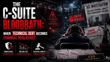The C-Suite Bloodbath: When Technical Debt Becomes Criminal Negligence