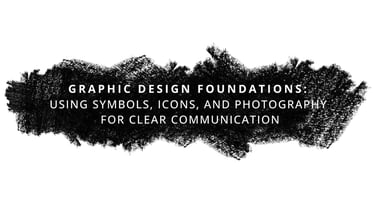 a black and white chalk, written Graphic Design Foundation