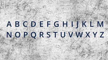 alphabet font that has been made into a font