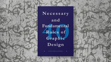 a book cover of necessary rules for the use of graphic design