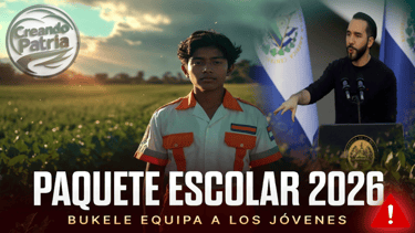 Bukele equipa a jóvenes de Agroindustria: Paquete Escolar 2026 incluye uniformes de protección