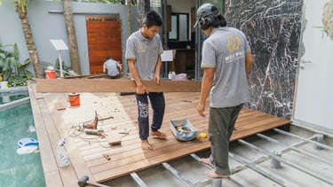 Installation of Swimming pool deck