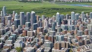 A drone capturing aerial views of a transportation project site.