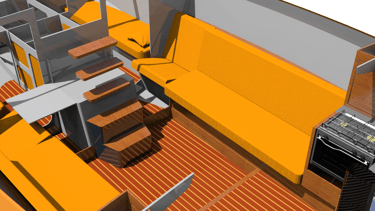 M36 Duo sail yacht design interior