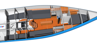 M36 Life sail yacht design interior