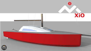 M22 XiO design of a sailing yacht daysailer trailerable DiY