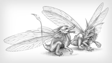 Bug Dragons sharing a joke