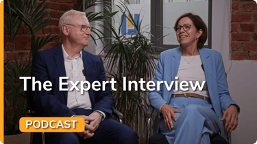 Professional B2B video podcast studio setup by Podcast King featuring an expert interview about tax