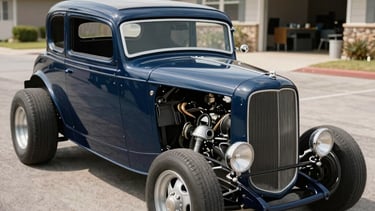 closeup photography of blue coupe at daytime