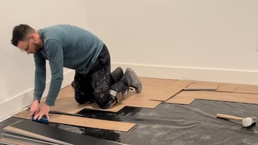 Custom flooring installation