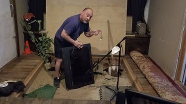 Foley stage, Foley Artist creating unique Foley FX sounds