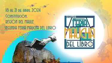 Afiche de la 2da Feria Maucha del Libro