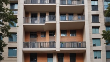 A friendly property manager greeting a happy tenant at a well-kept rental home