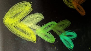  Olka Schok #FilsFreeTechnique drawing two hearts