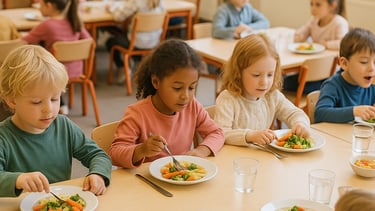 enfants ayant des projets d'accueil individualisés à la cantine