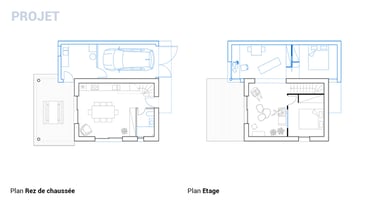 Plans extension ossature bois Finistère