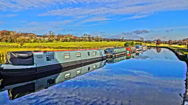 Canal boats near Barrowford