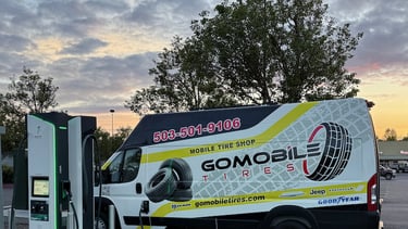 The first ever full EV Tire van... designed and built by Gomobile Tires