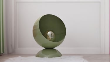 luminaire artisanal collection Bubble Light vert sauge