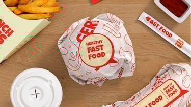 Papel antigrasa personalizado para envolver hamburguesas