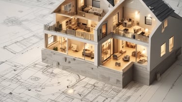 Technician installing electrical wiring in a modern building