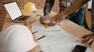 General contractor working with home owner.