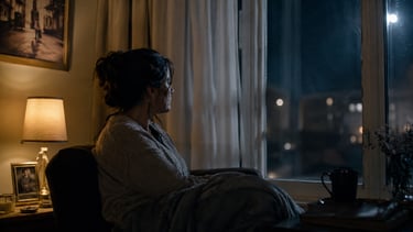 Person quietly reflecting after loss while wondering about signs from spirit