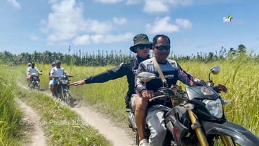 Riding Motorcycle in Jomalig Island