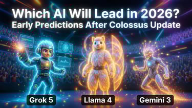 Grok 5 vs Llama 4 vs Gemini 3 comparison 2026 – AI race with Colossus supercomputer, parameters,