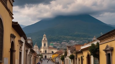 Happy travelers enjoying a guided tour in Guatemala