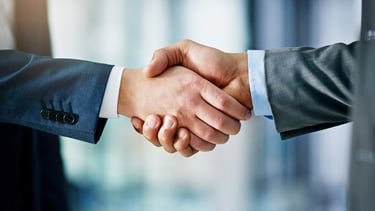 Two men shaking hands