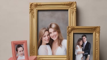 pink metal frame photo