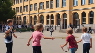 Group of happy students practicing German conversation