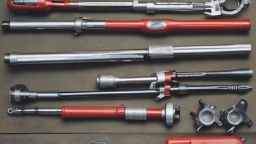 Technician using precision torque tools in a modern workshop setting