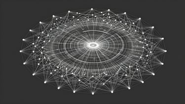 Vast orthographic projection of a planetary-scale data network, stark vector illustration, cold digital terminal light, monochromatic slate and white, clean geometric blueprint, no text, orthographic projection.