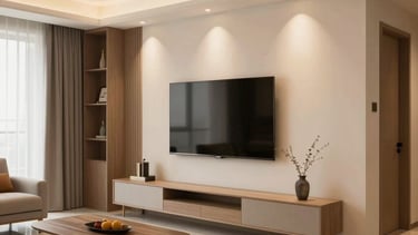 Modern living room with sectional sofa and coffee table