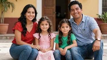 A happy family embracing outdoors, symbolizing life insurance protection