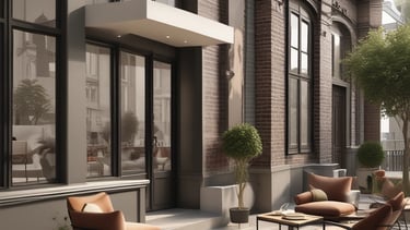 low angle view photography of a gray building