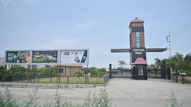 Grand entrance gate of Central Park residential development in Rudrapur