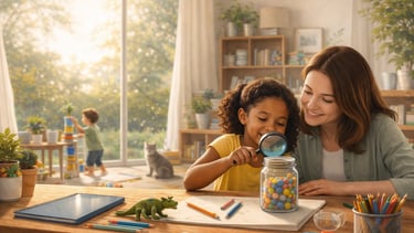 inquiry based learning at home-a child and a mom